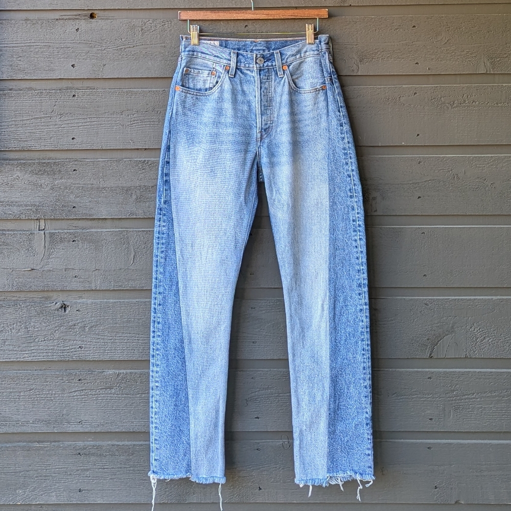 Levi's Two-Tone Light & Medium Blue Straight Leg Jeans